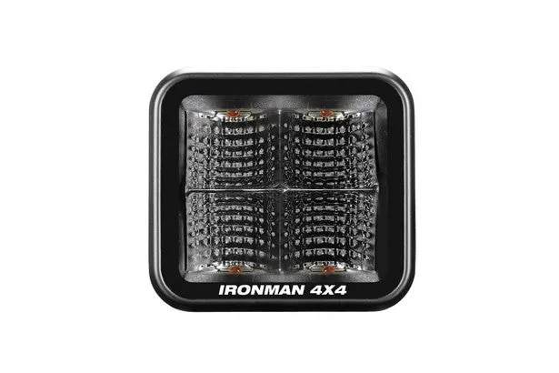 Ironman 4x4 20W Bright Cube FLOOD Beam LED Cube Light - 70 x 64mm (Pair) - RED ILED20BFR