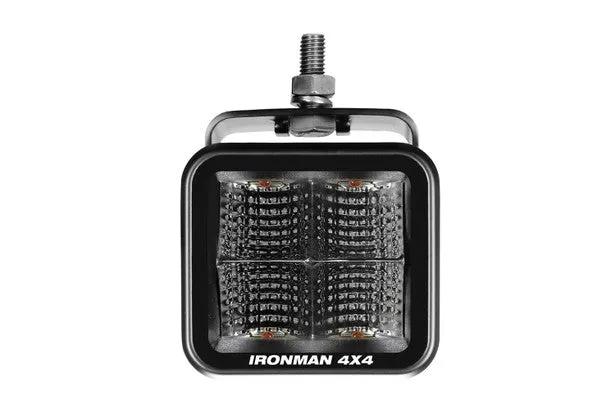 Ironman 4x4 20W Bright Cube FLOOD Beam LED Cube Light - 70 x 64mm (Pair) - RED ILED20BFR