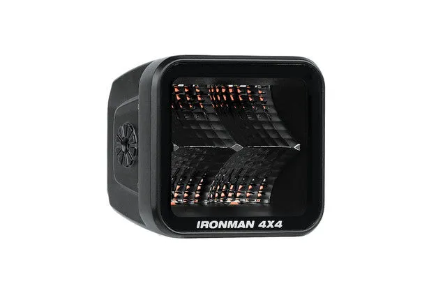 Ironman 4x4 20W Bright Cube FLOOD Beam LED Cube Light - 70 x 64mm (Pair) - RED ILED20BFR