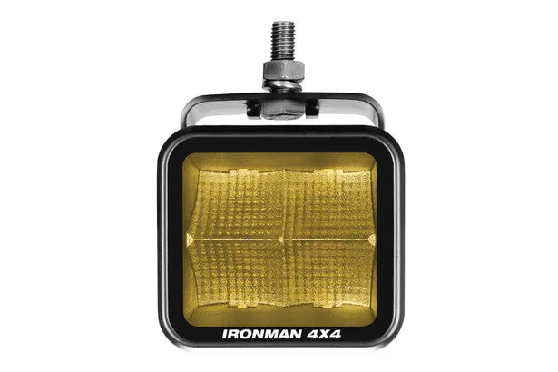 Ironman 4x4 - 40W Bright CUBE Flood Beam LED Cube Light - 81 x 75mm (Pair) - AMBER ILED80BFA