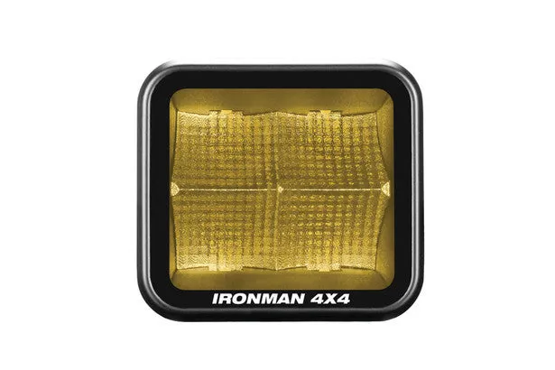 Ironman 4x4 - 40W Bright CUBE Flood Beam LED Cube Light - 81 x 75mm (Pair) - AMBER ILED80BFA