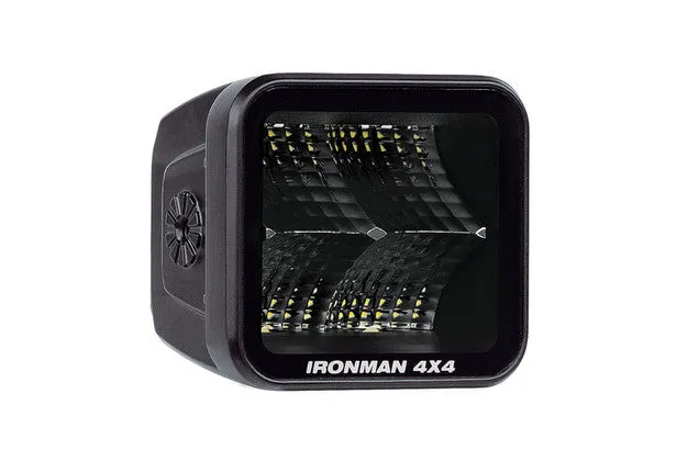Ironman 4x4 - 40W Bright CUBE Flood Beam LED Cube Light - 81 x 75mm (Pair) - CLEAR ILED80BF