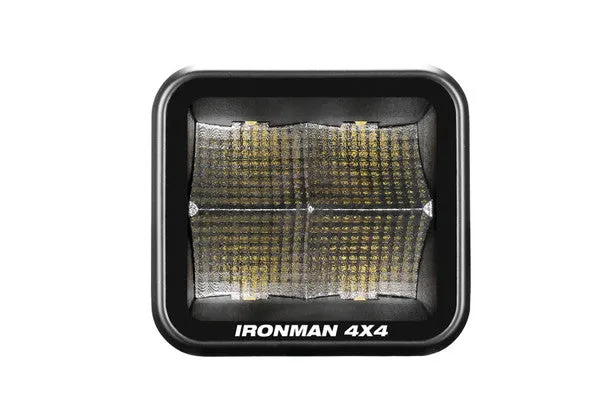 Ironman 4x4 - 40W Bright CUBE Flood Beam LED Cube Light - 81 x 75mm (Pair) - CLEAR ILED80BF