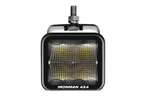 Ironman 4x4 - 40W Bright CUBE Flood Beam LED Cube Light - 81 x 75mm (Pair) - CLEAR ILED80BF