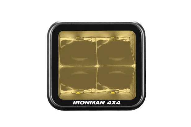 Ironman 4x4 - 40W Bright Cube SPOT Beam LED Cube Light - 81 x 75mm (Pair) - AMBER ILED80BA
