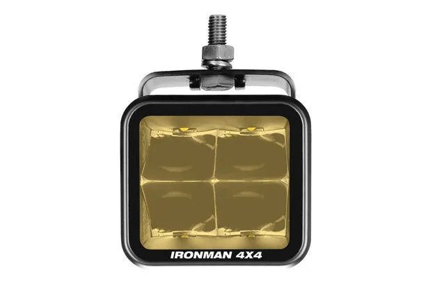 Ironman 4x4 - 40W Bright Cube SPOT Beam LED Cube Light - 81 x 75mm (Pair) - AMBER ILED80BA