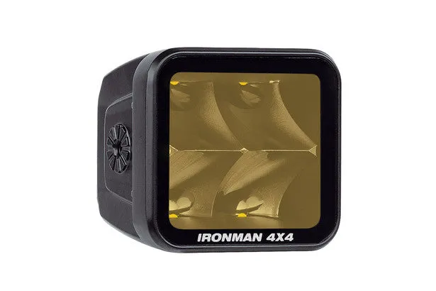 Ironman 4x4 - 40W Bright Cube SPOT Beam LED Cube Light - 81 x 75mm (Pair) - AMBER ILED80BA