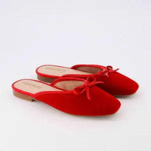 Jade Velvet Ballet Mule