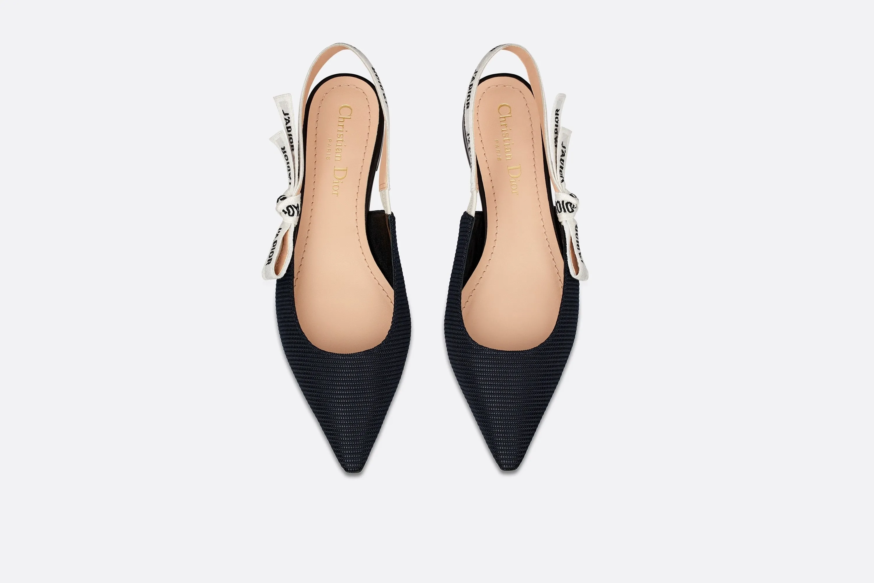 J'Adior Ballerina Flat • Black Technical Fabric