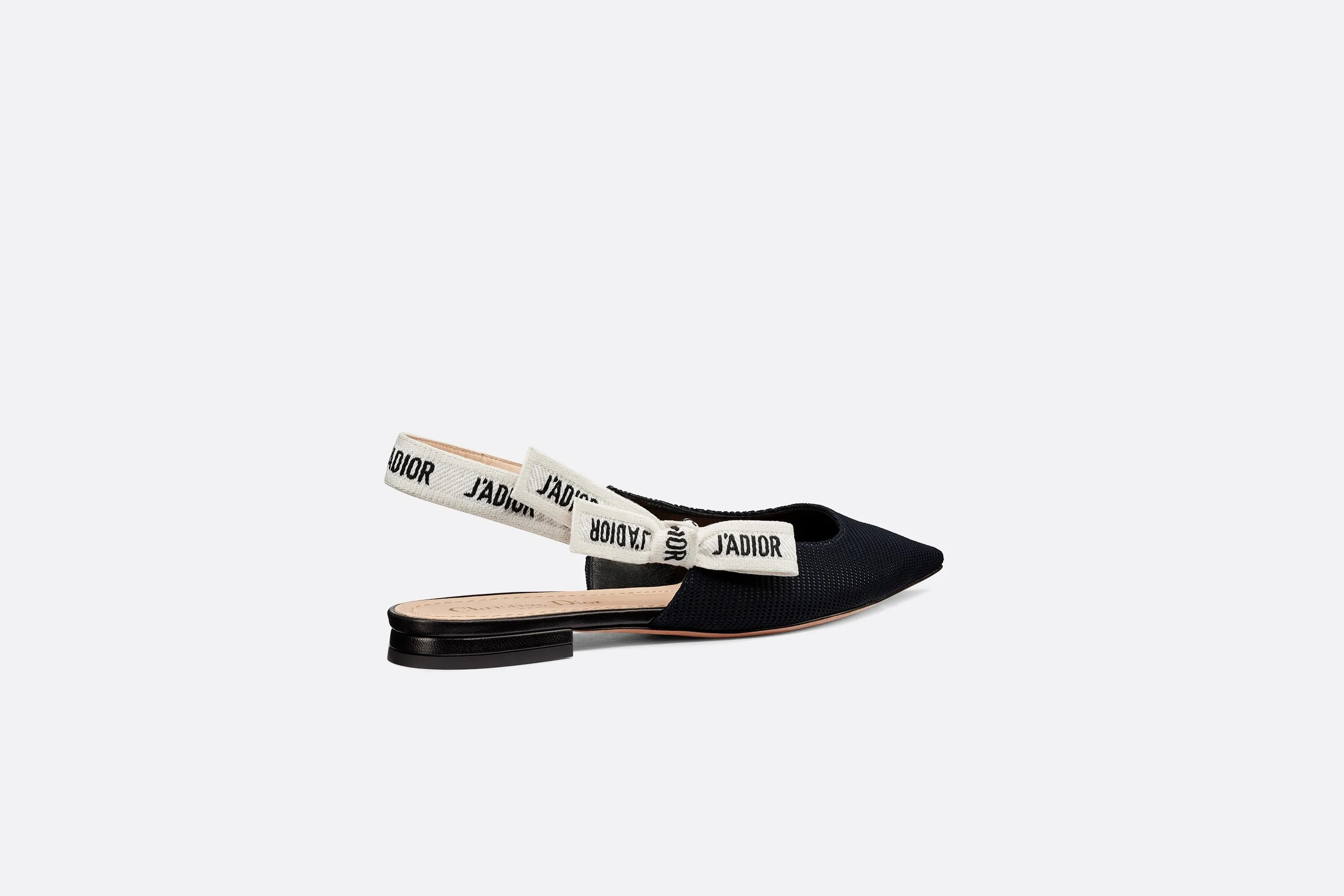 J'Adior Ballerina Flat • Black Technical Fabric