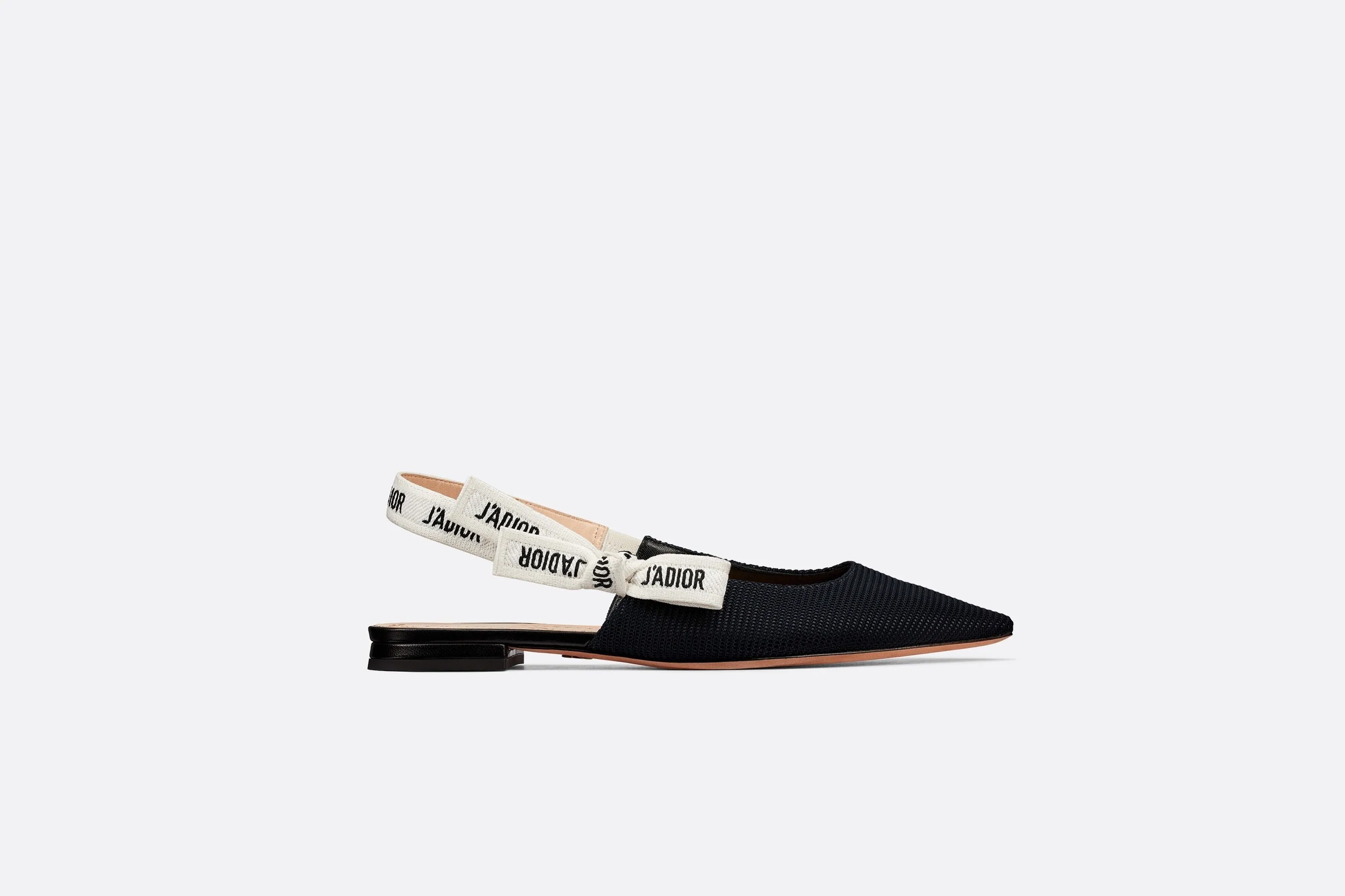 J'Adior Ballerina Flat • Black Technical Fabric