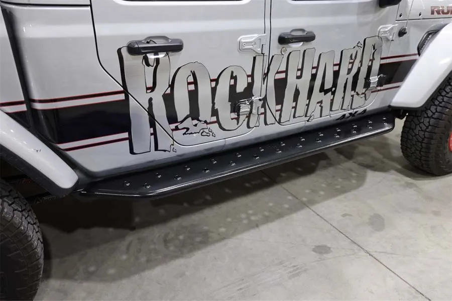 Jeep Gladiator JT Rock Hard 4X4 RHX Series Tube Slider Rocker Guards, Flat Step