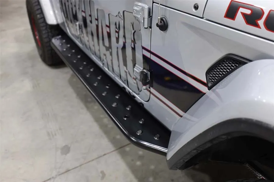 Jeep Gladiator JT Rock Hard 4X4 RHX Series Tube Slider Rocker Guards, Flat Step