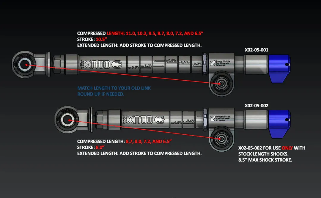 Jeep Wrangler JL, JK & Gladiator JT APEX autoLYNX Sway Bar Disconnects - 8in Stroke