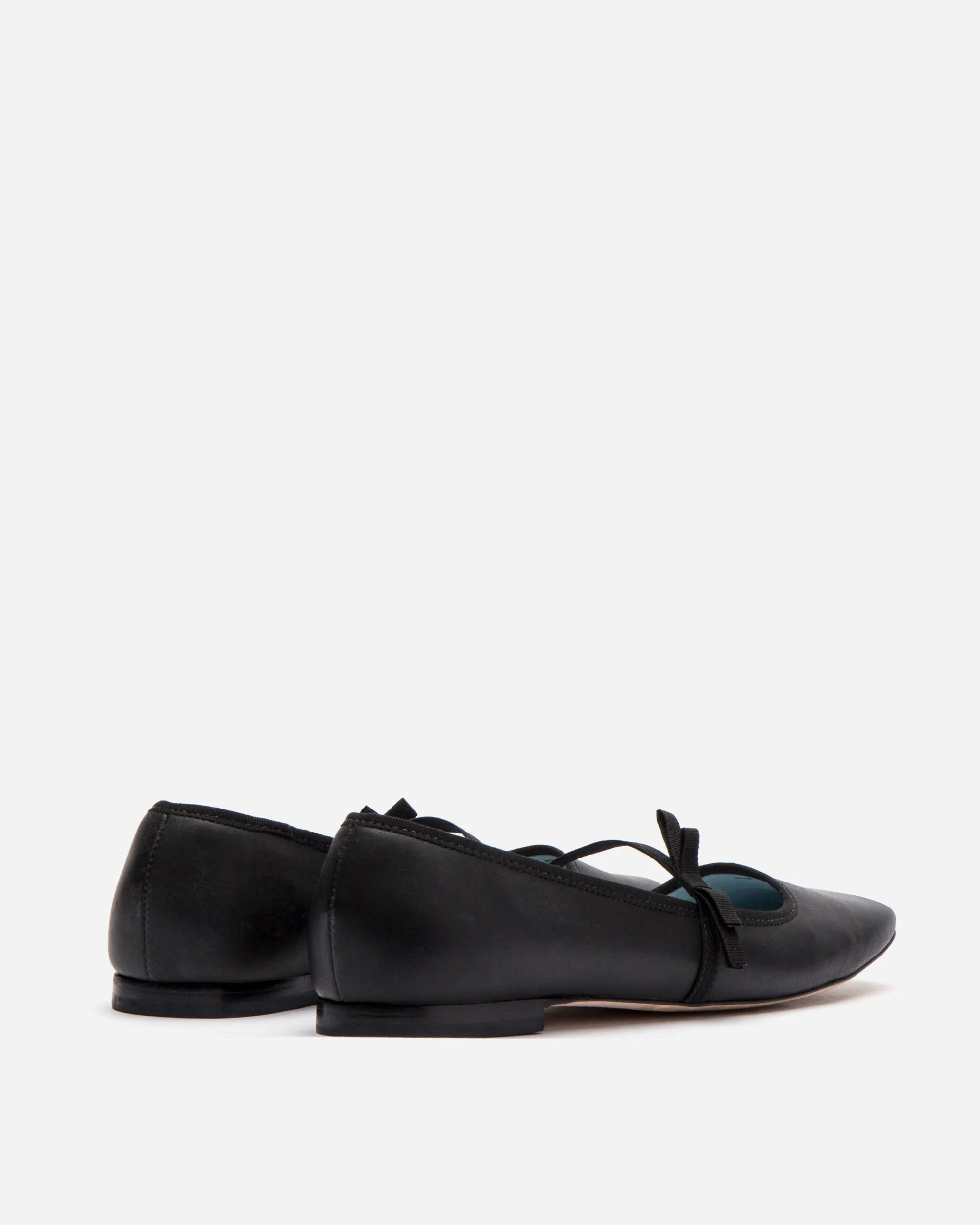 Jude Mary Jane Flat - Leather Black