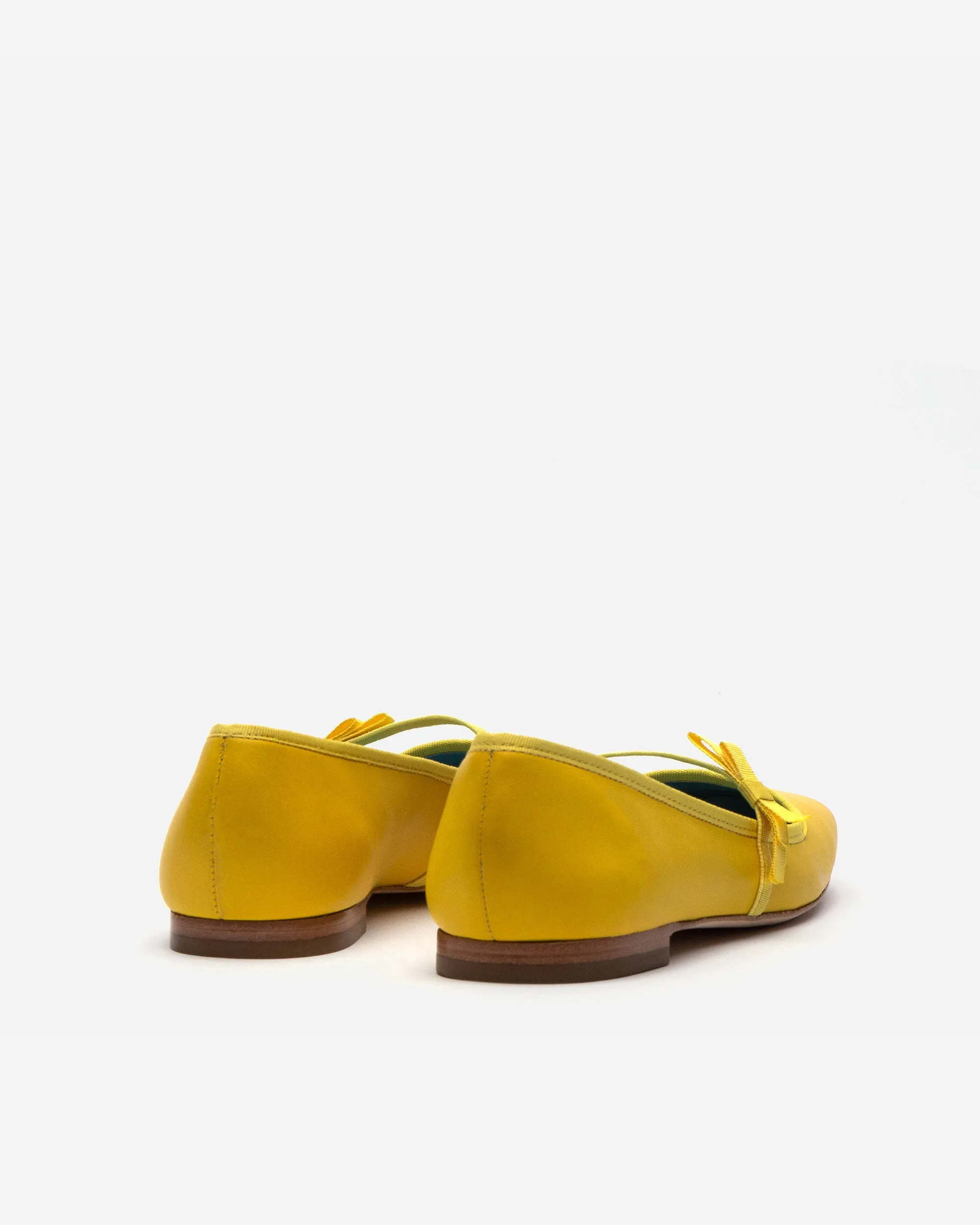 Jude Mary Jane Flat - Leather Canary