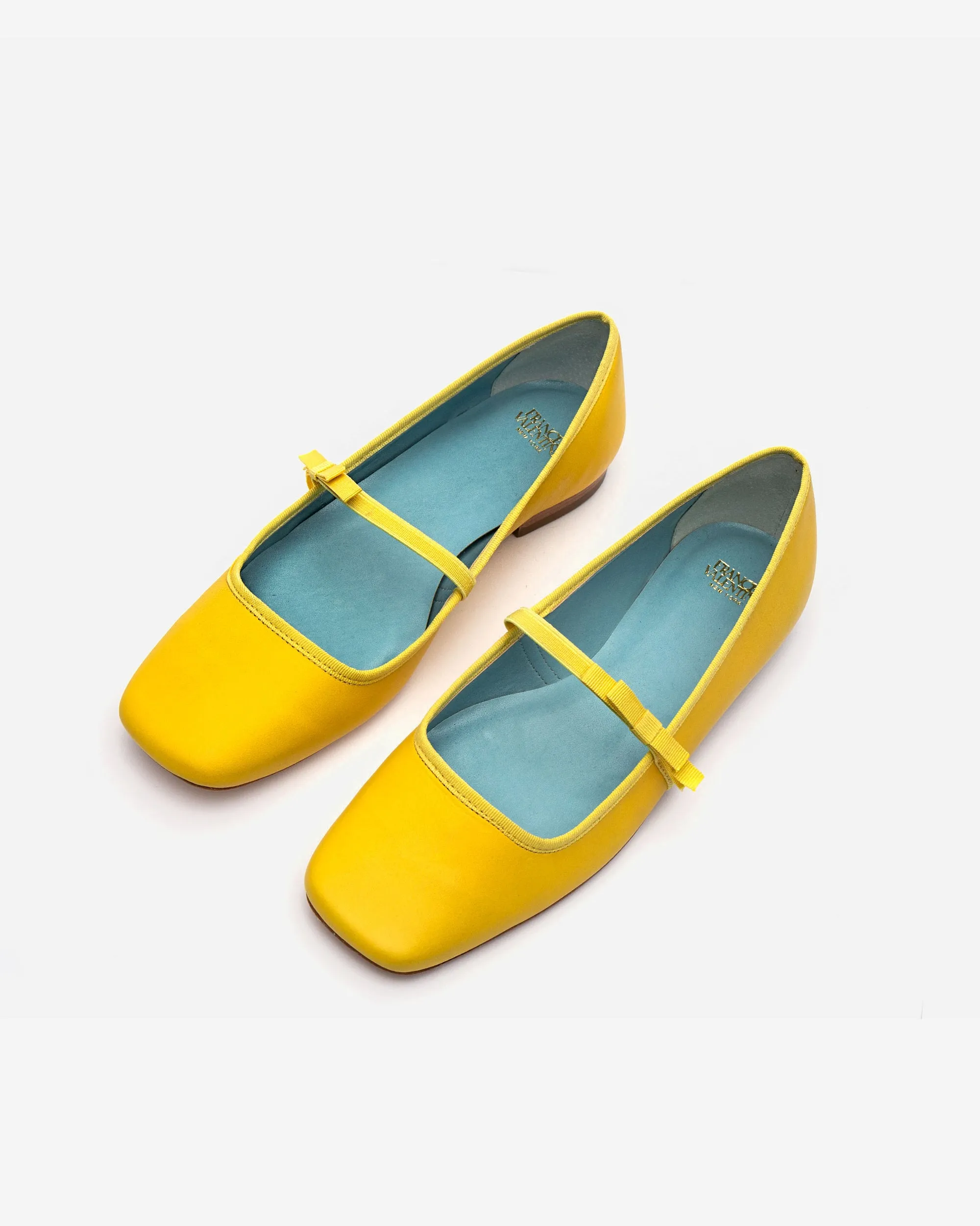 Jude Mary Jane Flat - Leather Canary
