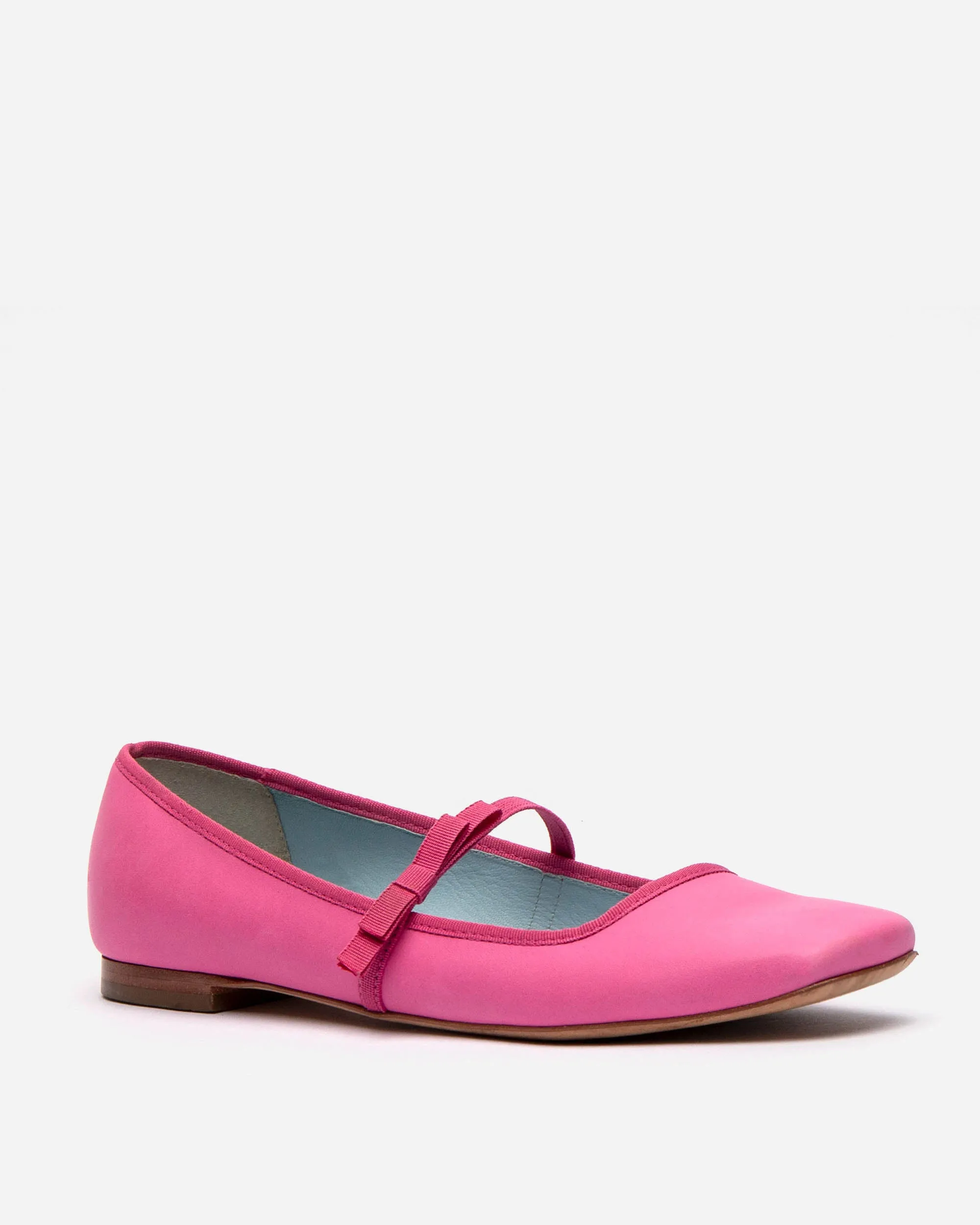 Jude Mary Jane Flat - Leather Pink