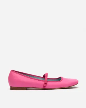 Jude Mary Jane Flat - Leather Pink