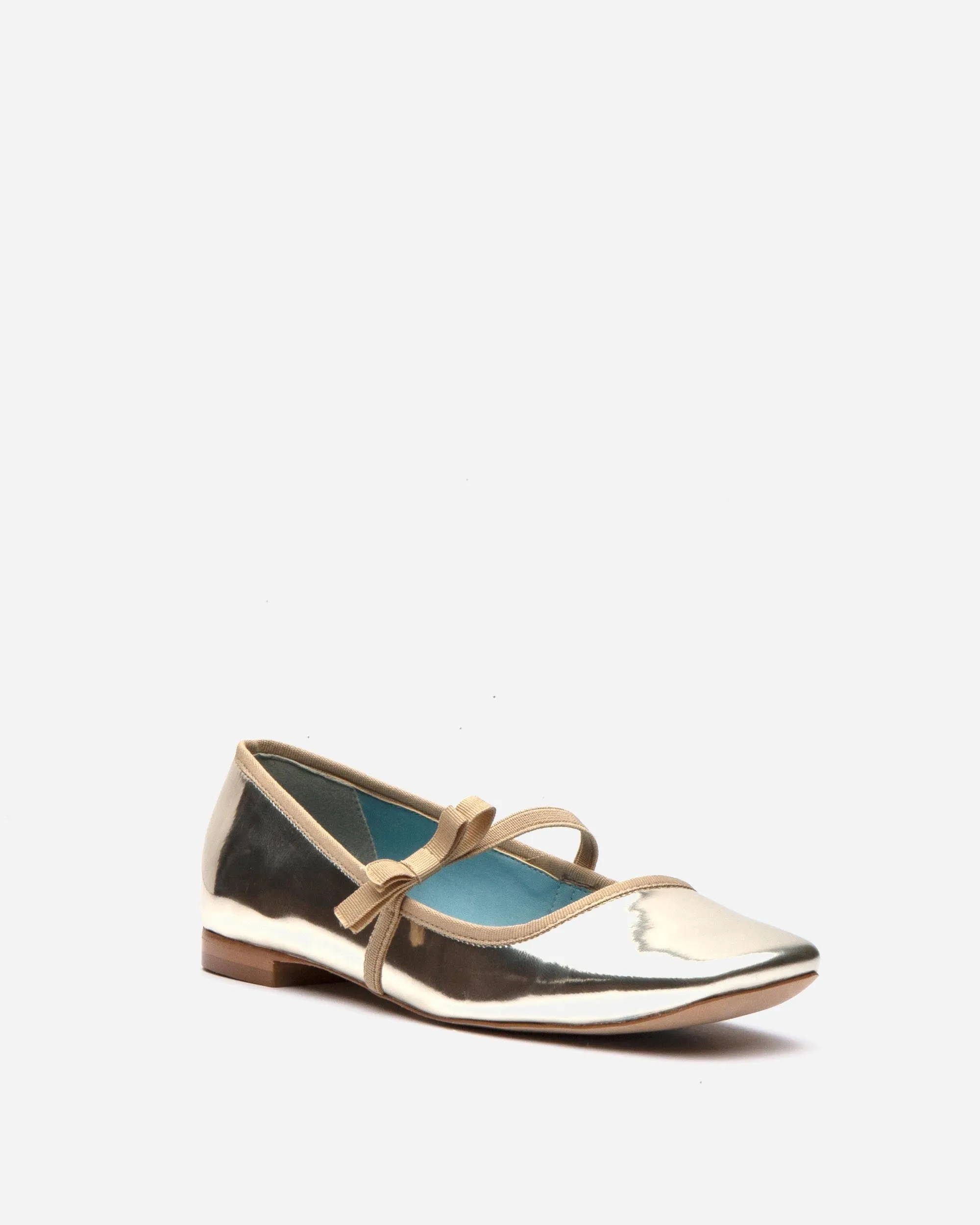 Jude Mary Jane Flat - Leather Platino
