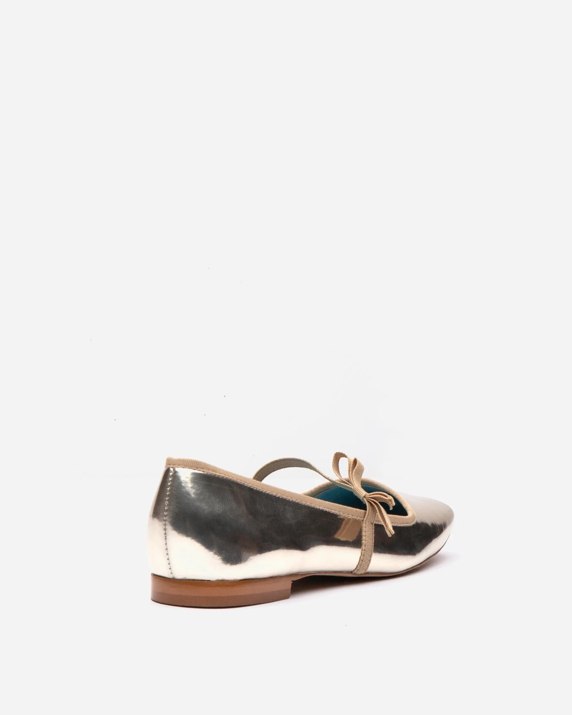 Jude Mary Jane Flat - Leather Platino