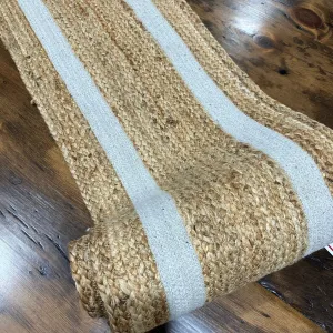 Jute & Cream Stripe Runner
