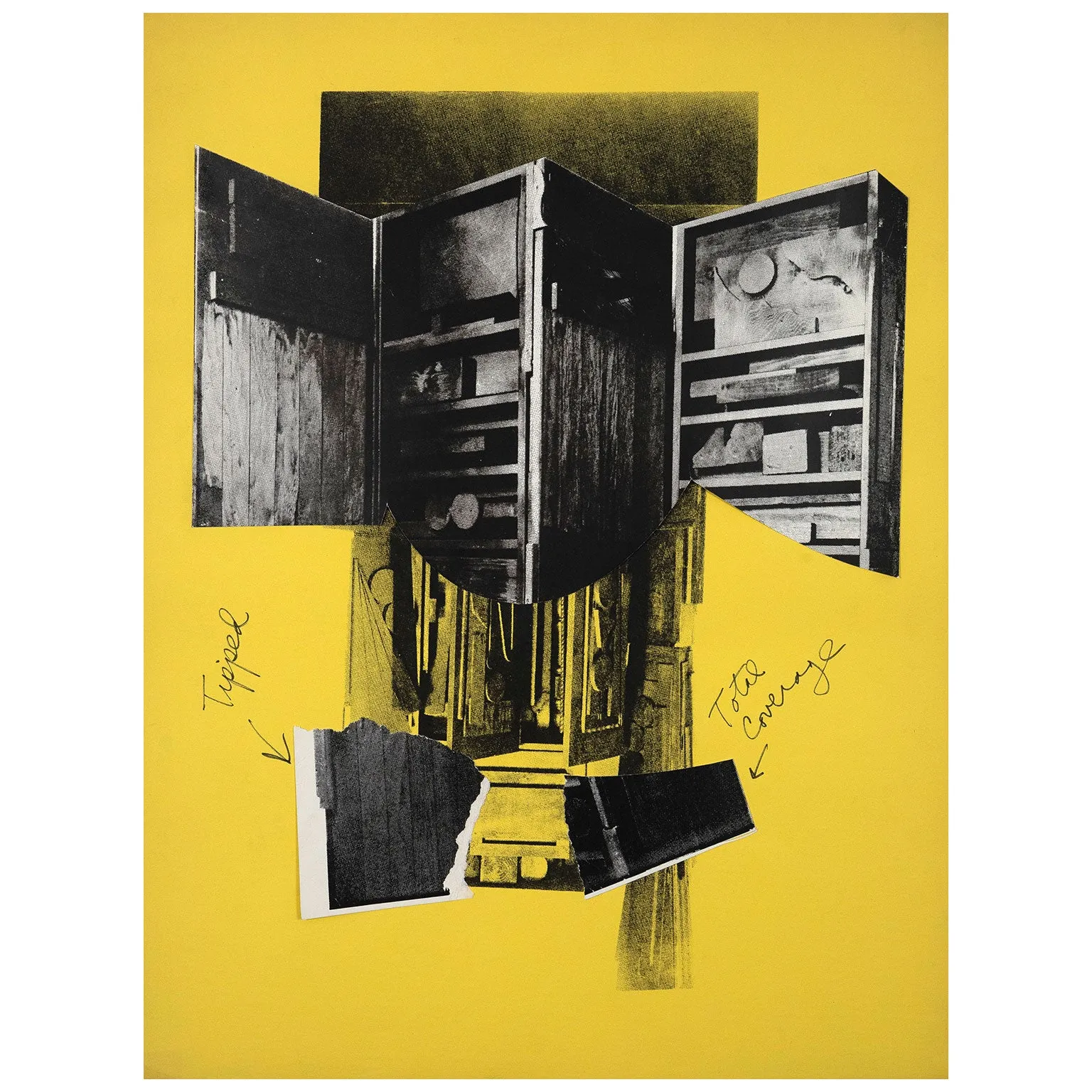 LOUISE NEVELSON "JUMBO" WORKING COLLAGE, 1966