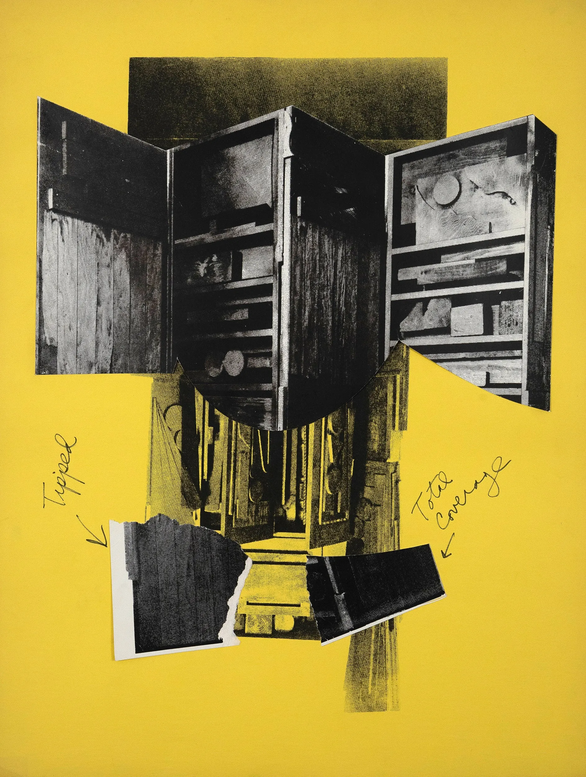 LOUISE NEVELSON "JUMBO" WORKING COLLAGE, 1966