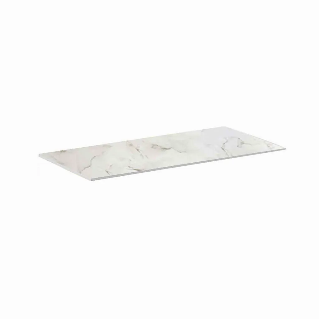 Mio 2 Drawers   2 Open Shelf Bathroom Vanity with Mineral Countertop - Wall Mount - 40" Particle Board Laminated/Matte White/Matte Black