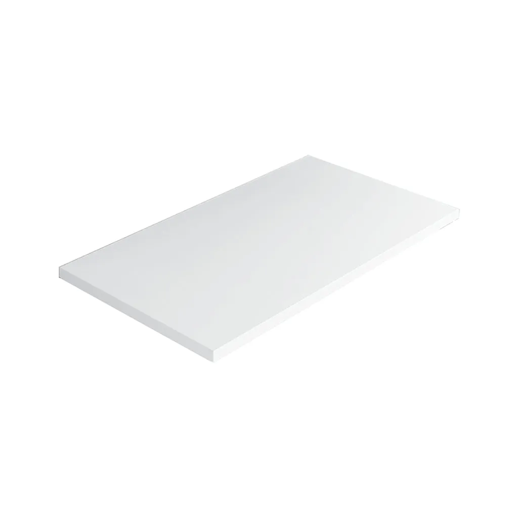 Mio 2 Drawers   2 Open Shelf Bathroom Vanity with Mineral Countertop - Wall Mount - 48" Mdf/Matte White/Matte Black
