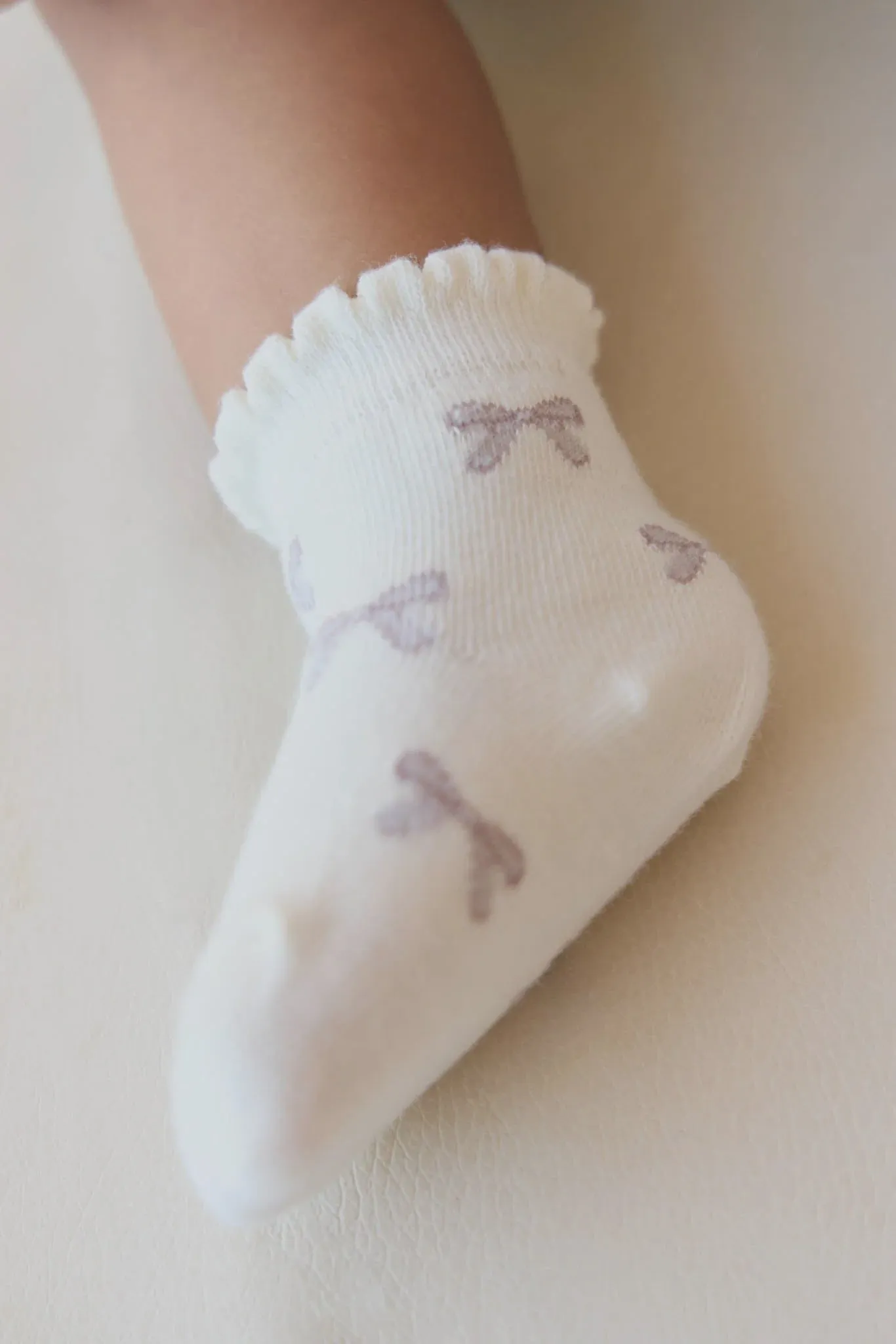 Mirabel Sock - Ballet Bow Egret | Jamie Kay