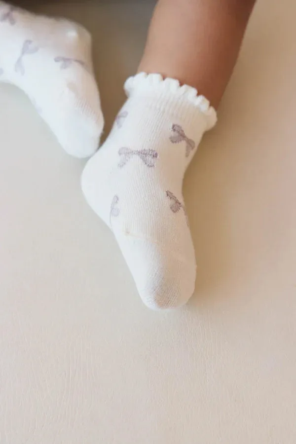Mirabel Sock - Ballet Bow Egret | Jamie Kay