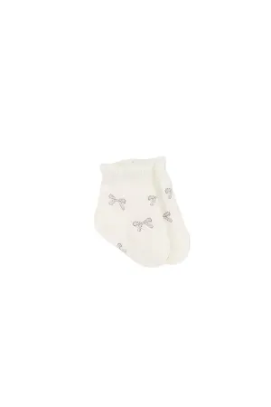 Mirabel Sock - Ballet Bow Egret | Jamie Kay