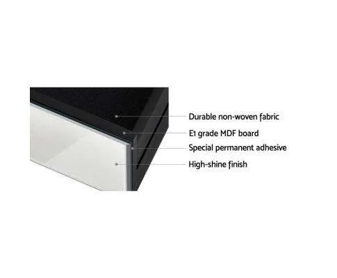 Mirrored Bedside Table - Silver