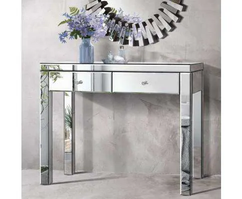 Mirrored Furniture Dressing Console Hallway Hall Table Sidebaord Drawers
