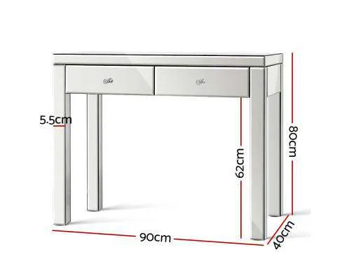 Mirrored Furniture Dressing Console Hallway Hall Table Sidebaord Drawers