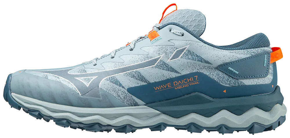MIZUNO Wave Daichi 7, Herren, Forget-Me-Not/Provincial Blue/Light Orange, blau/orange