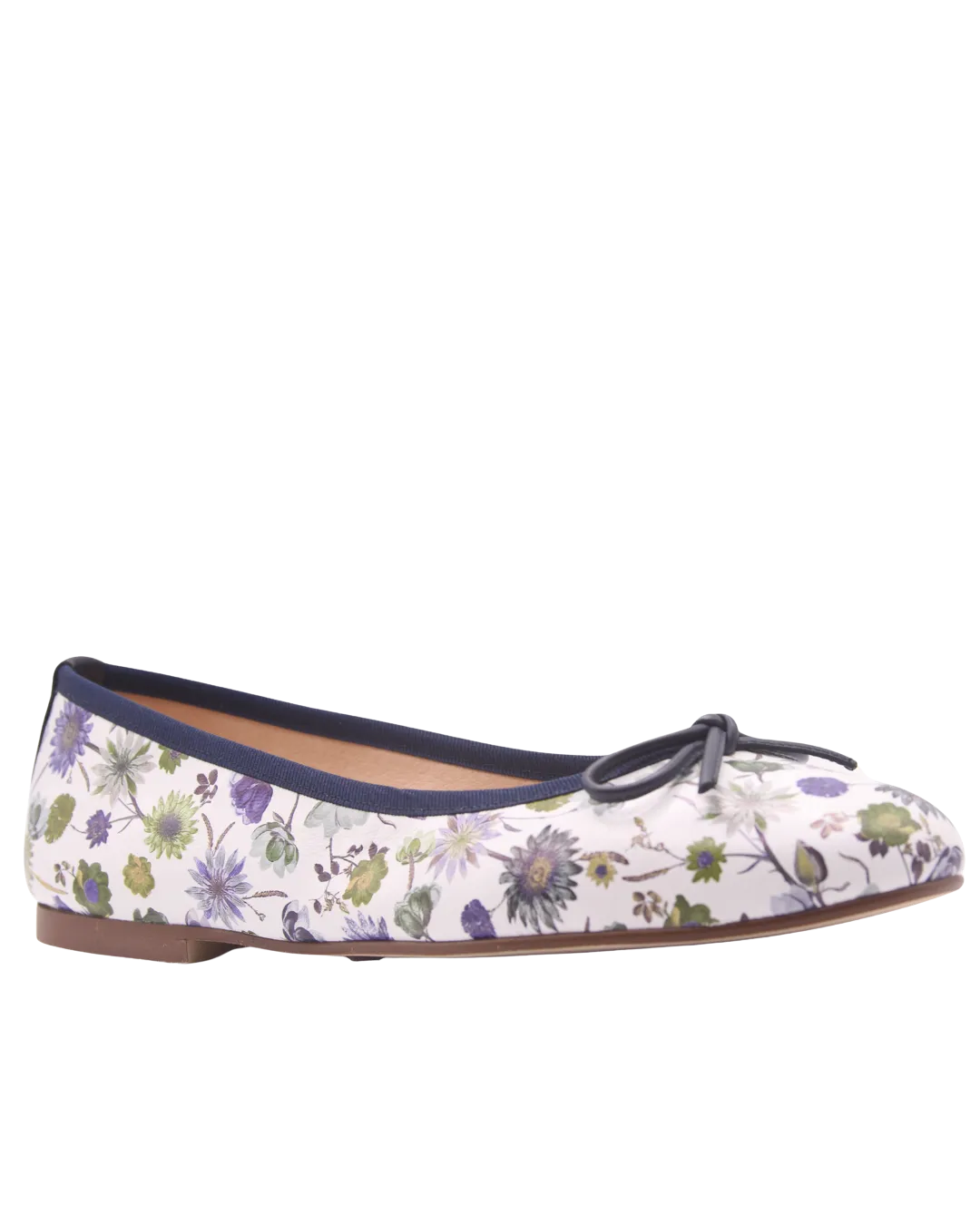 Naomi - Navy Floral Leather