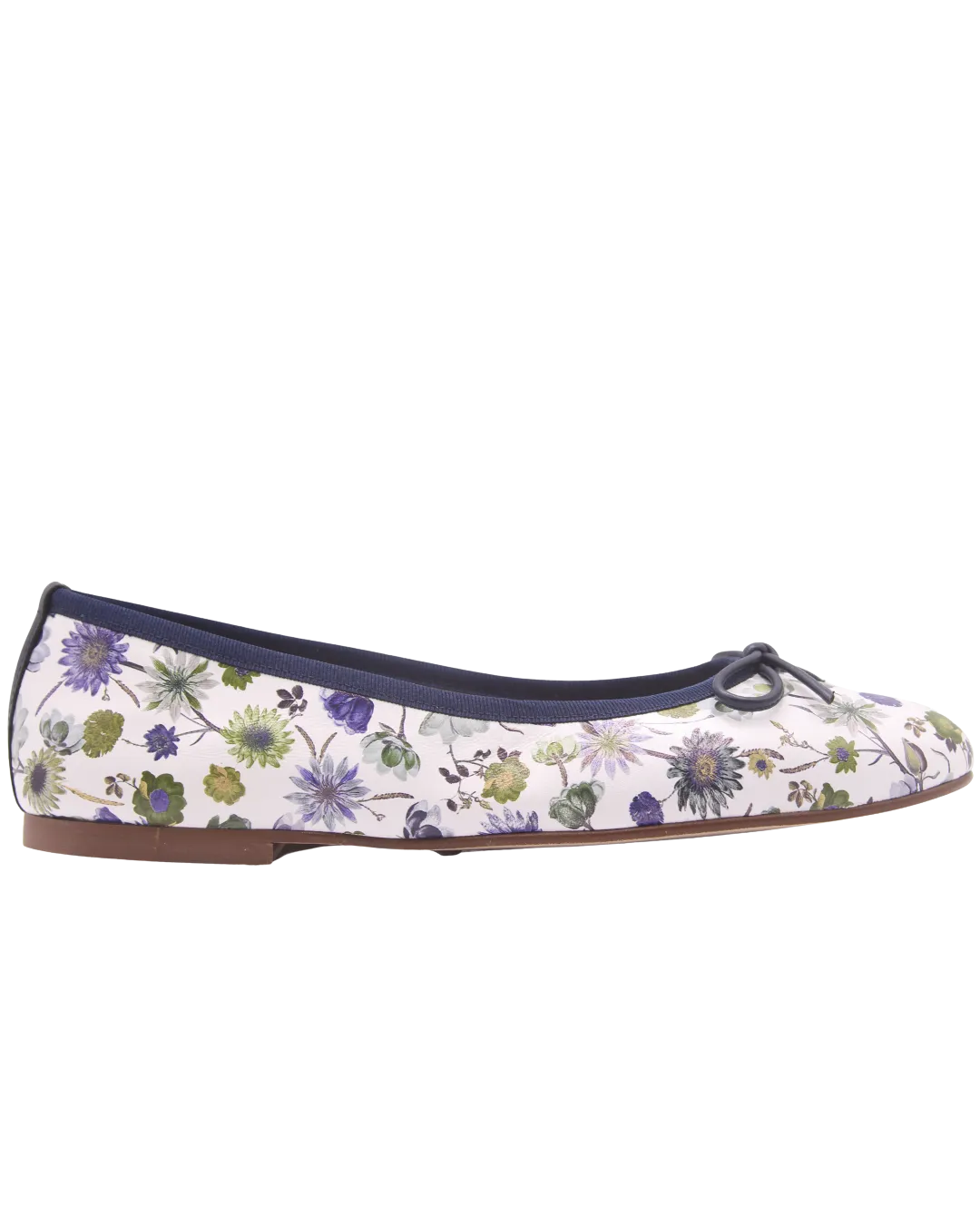 Naomi - Navy Floral Leather