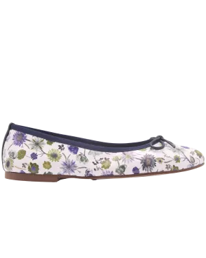 Naomi - Navy Floral Leather