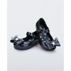 NEW MINI MELISSA girls' ultragirl star ballet flat in metallic blue