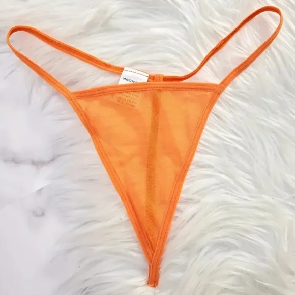 NEW💥 Sexy Orange Lace Lingerie Set W/Thong, Ect. Gift Bag 💝