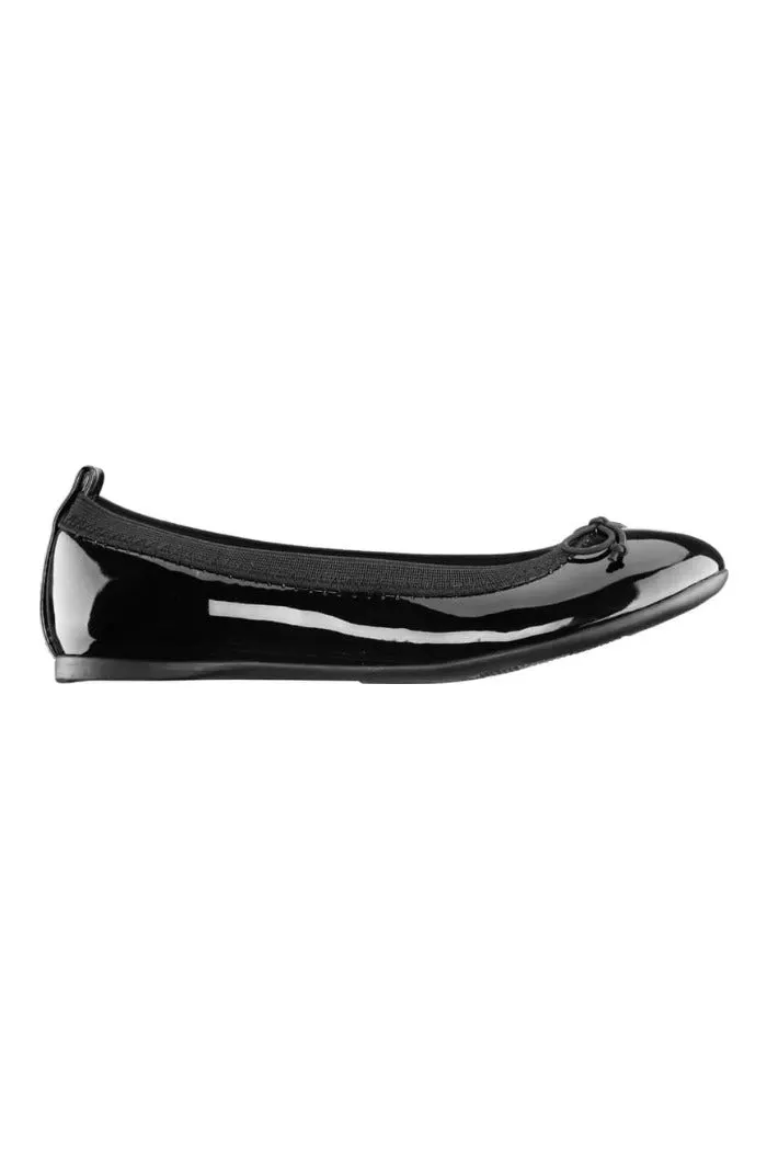 Nina Kids Esther Ballet Flat in Black Patent