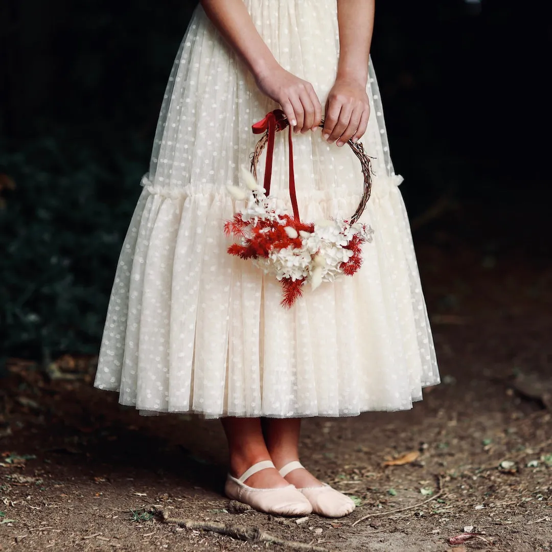 nutcracker tutu - antique cream hail spot tulle