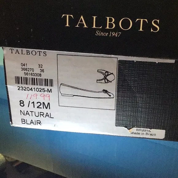 NWT talbots natural ballet shoe 8.5