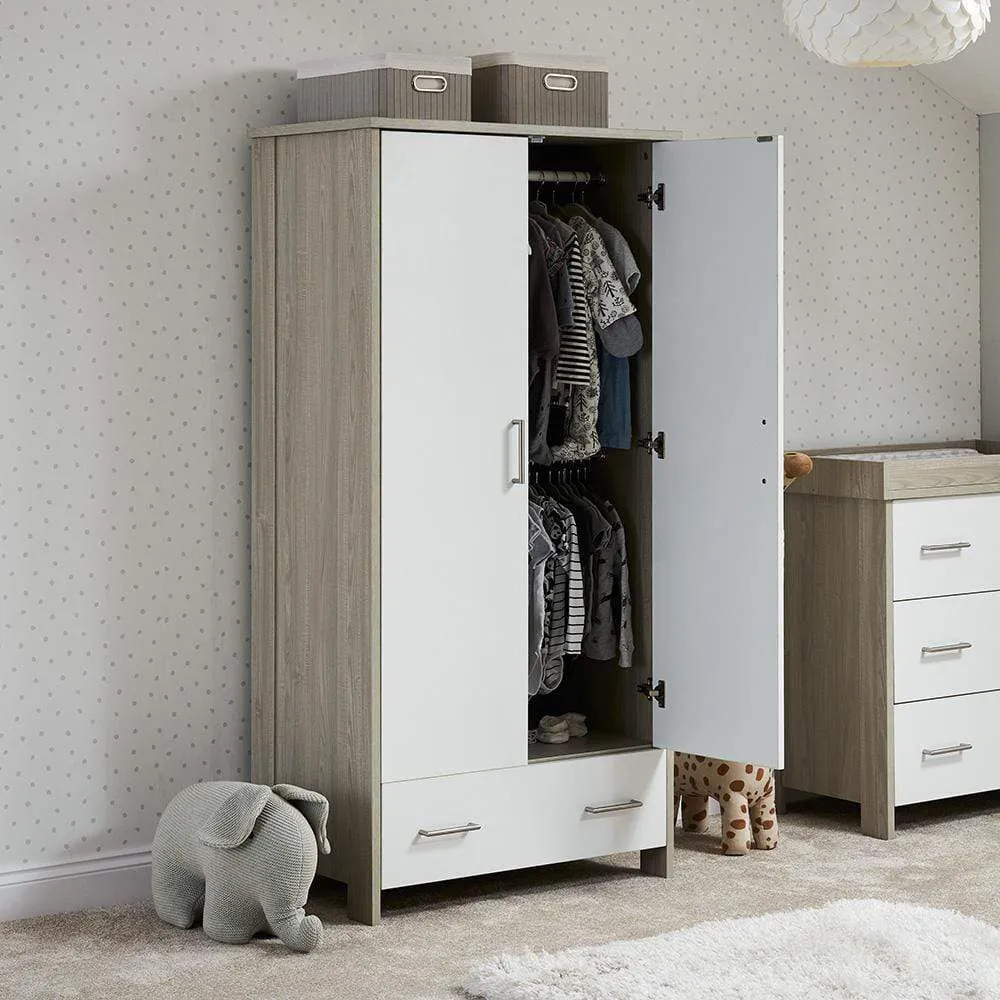 Obaby Nika 3 Piece Room Set - Grey Wash with White
