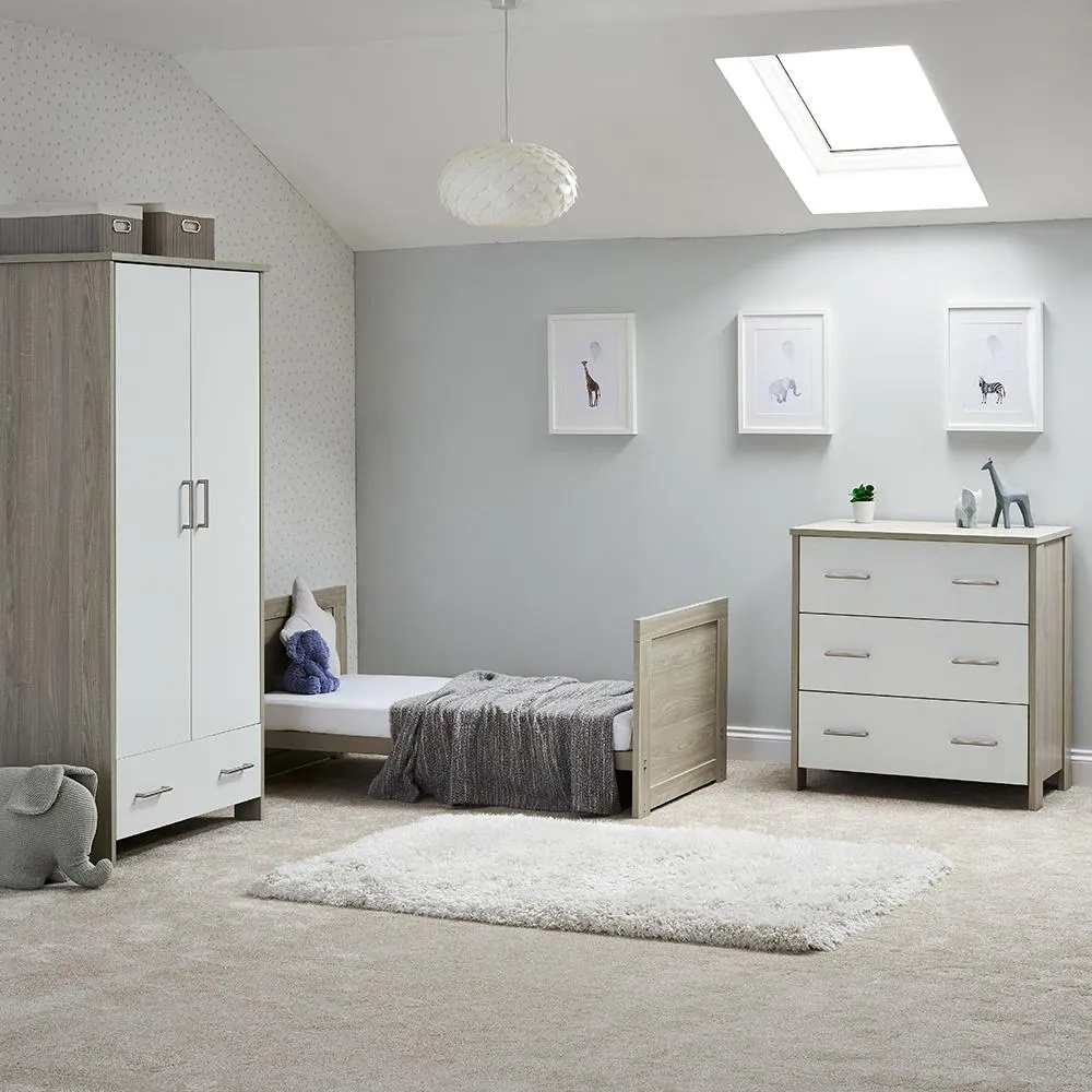 Obaby Nika 3 Piece Room Set - Grey Wash with White