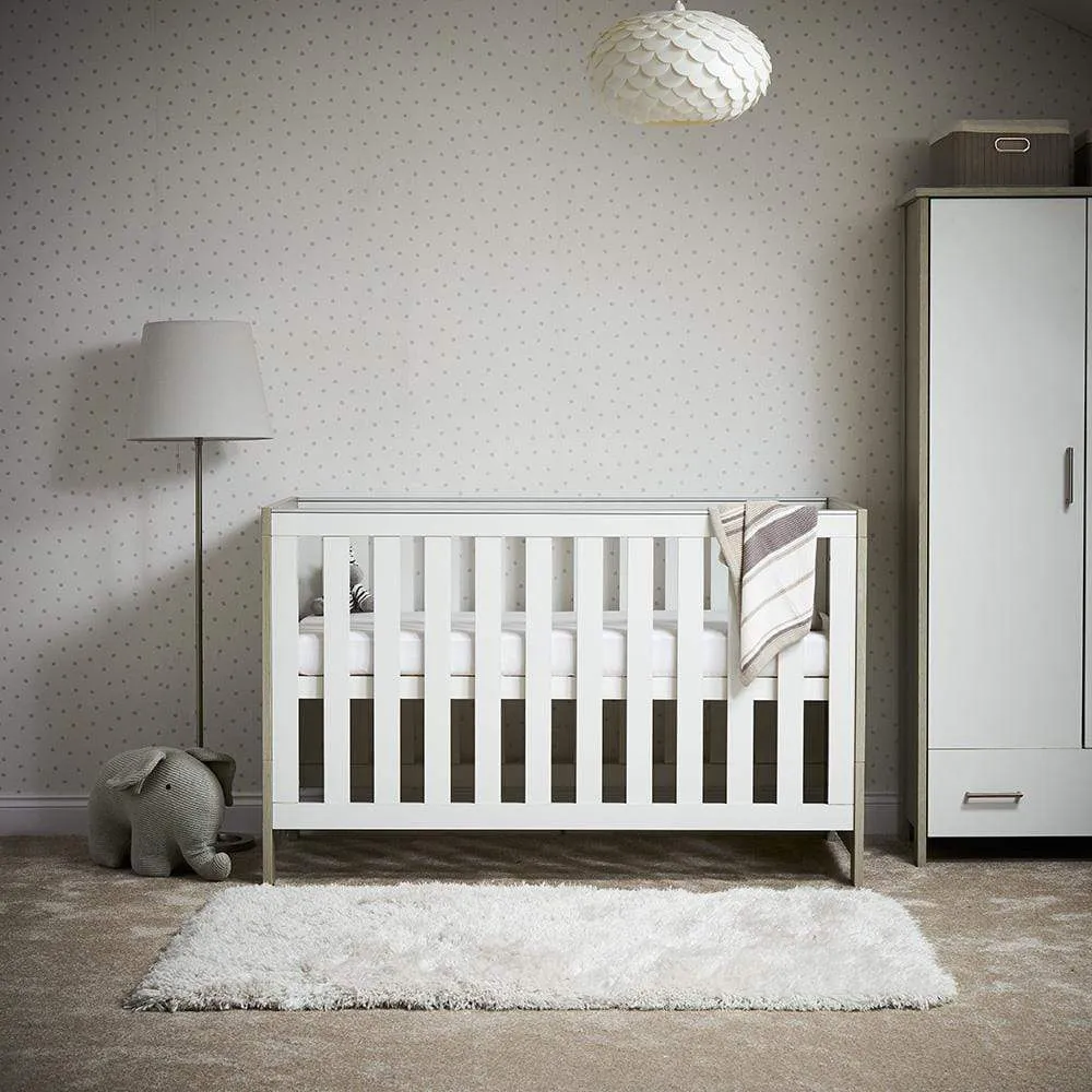 Obaby Nika 3 Piece Room Set - Grey Wash with White