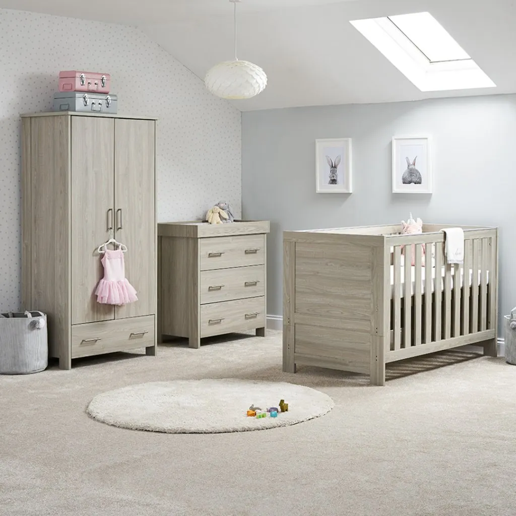 OBABY Nika 3 Piece Room Set - Grey Wash