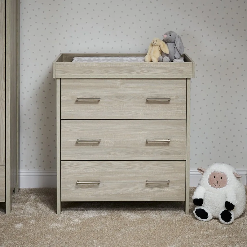 OBABY Nika Changing Unit - Grey Wash